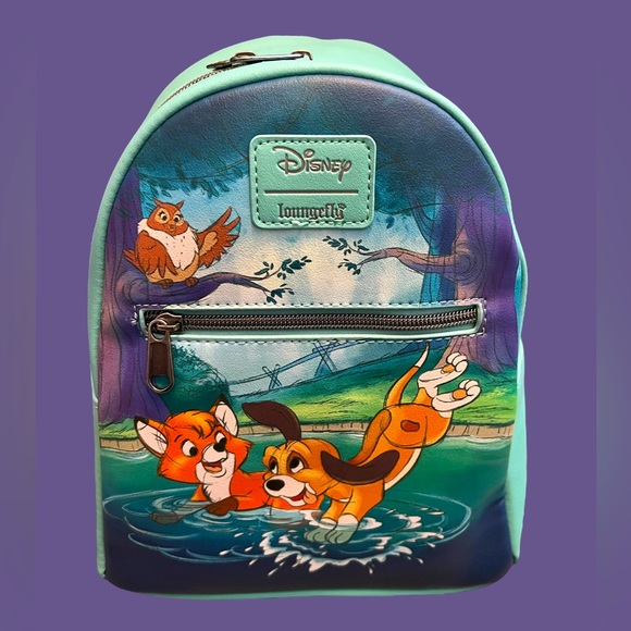 Loungefly Bags The Fox And The Hound Water Splash Mini Backpack And